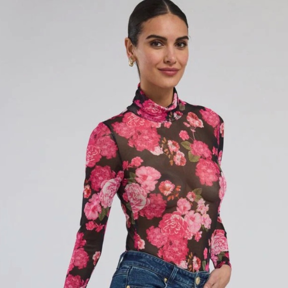 Tyla floral mesh top